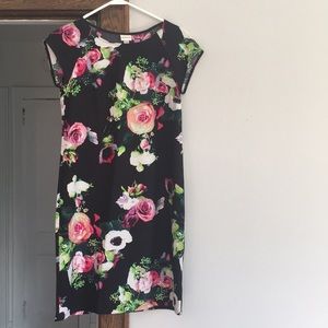 Black floral dress
